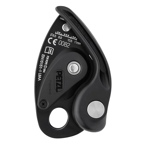 Petzl GRIGRI Belay Device - Belay Device with Cam-Assisted Blocking for Sport, Trad, and Top-Rope Climbing - Red/Orange