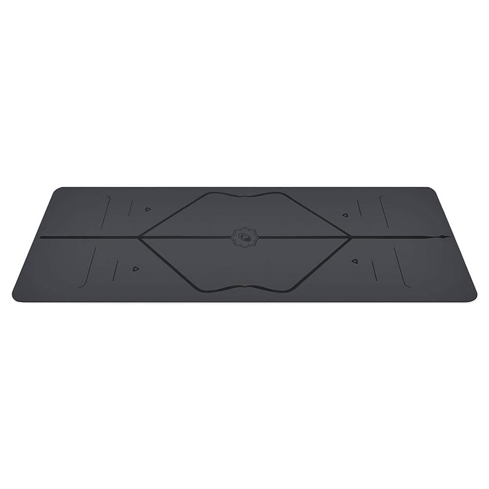 Liforme Original Yoga Mat – Free Yoga Bag Included - Patented Alignment System, Warrior-like Grip, Non-slip, Eco-friendly, sweat-resistant, 4.2mm thick mat for comfort - Grey