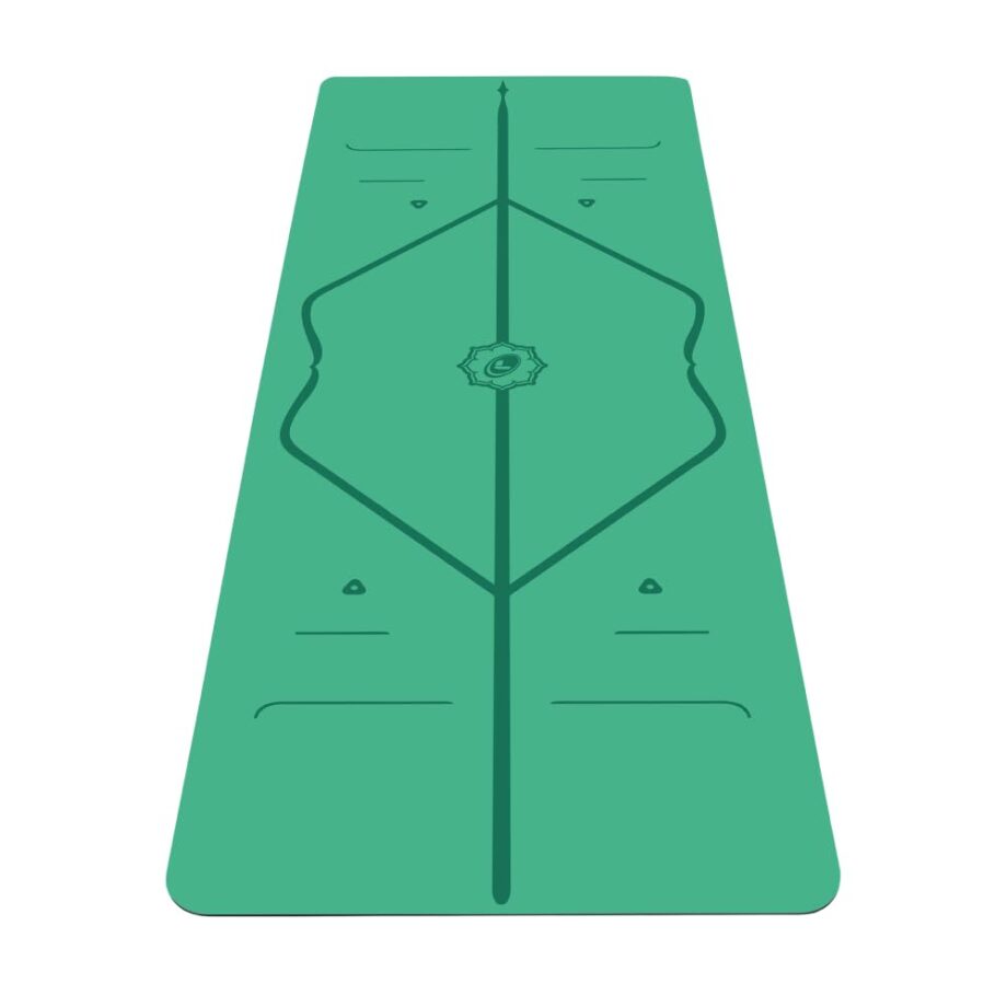 Liforme Original Yoga Mat – Free Yoga Bag Included - Patented Alignment System, Warrior-like Grip, Non-slip, Eco-friendly, sweat-resistant, 4.2mm thick mat for comfort - Green