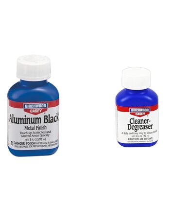 Birchwood Casey Aluminum Black Touch-Up 3 Oz & Fast-Acting Easy-to-Use Cleaner-Degreaser for Gun Cleaning and Maintenance, 3 OZ (90ml)