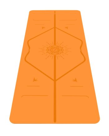 Liforme Travel Yoga mat – Free Yoga Bag, Patented Alignment System, Warrior-like Grip, Non-slip, Eco-friendly and Biodegradable, Ultra-lightweight, Sweat resistant, Long, Wide and Thick (Orange)