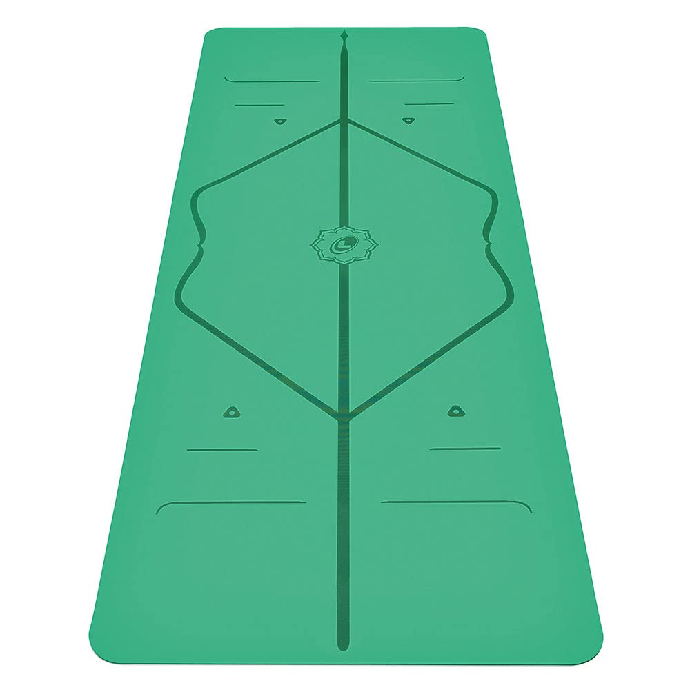 Liforme Travel Yoga mat – Free Yoga Bag, Patented Alignment System, Warrior-Like Grip, Non-Slip, Eco-Friendly and Biodegradable, Ultra-Lightweight and Sweat Resistant, Made with Natural Rubber – Green