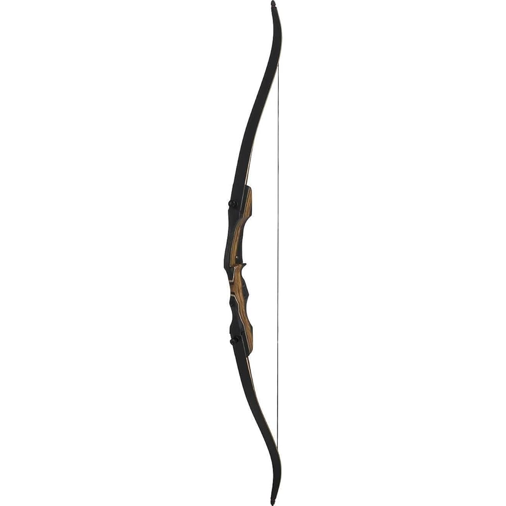 PSE Archery Night Hawk Traditional Takedown Recreational Shooting Recurve Bow, Right, 62"- 40, Black (42178R6240)