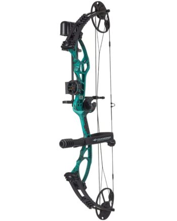 DIAMOND ARCHERY Edge XT Adjustable Accurate Stable Fully Accessorized Versatile Compound Hunting Bow, Teal Country Roots, Left Hand