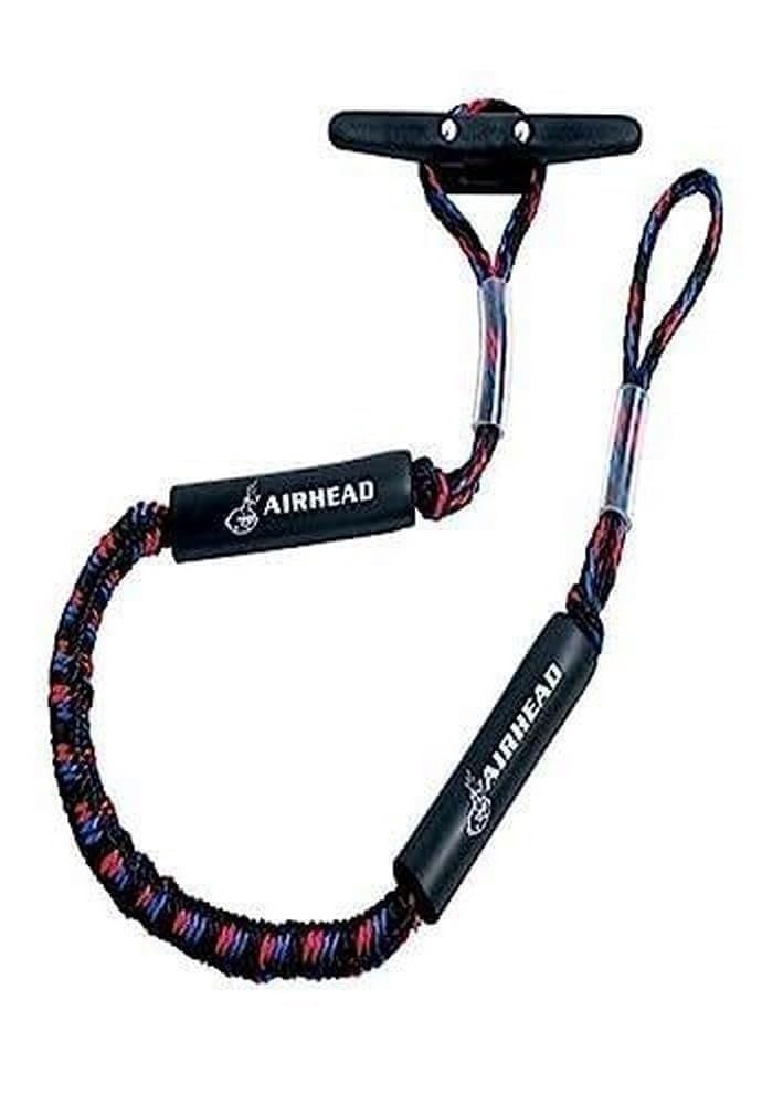 AIRHEAD 4' Bungee Dockline and SuperStick Urethane Pole Storage Clips, 5/8" - 3/4", Black, 2 Pack
