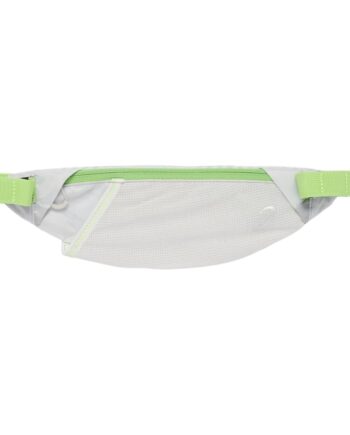 ASICS Unisex WAIST POUCH Men's RUNNING Accessories, OS, GLACIER GREY/ELECTRIC LIME