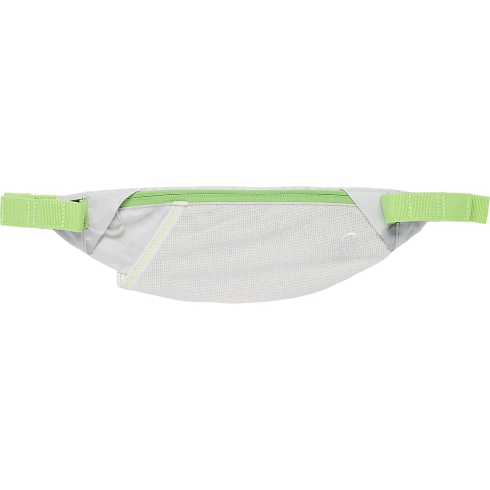 ASICS Unisex WAIST POUCH Men's RUNNING Accessories, OS, GLACIER GREY/ELECTRIC LIME