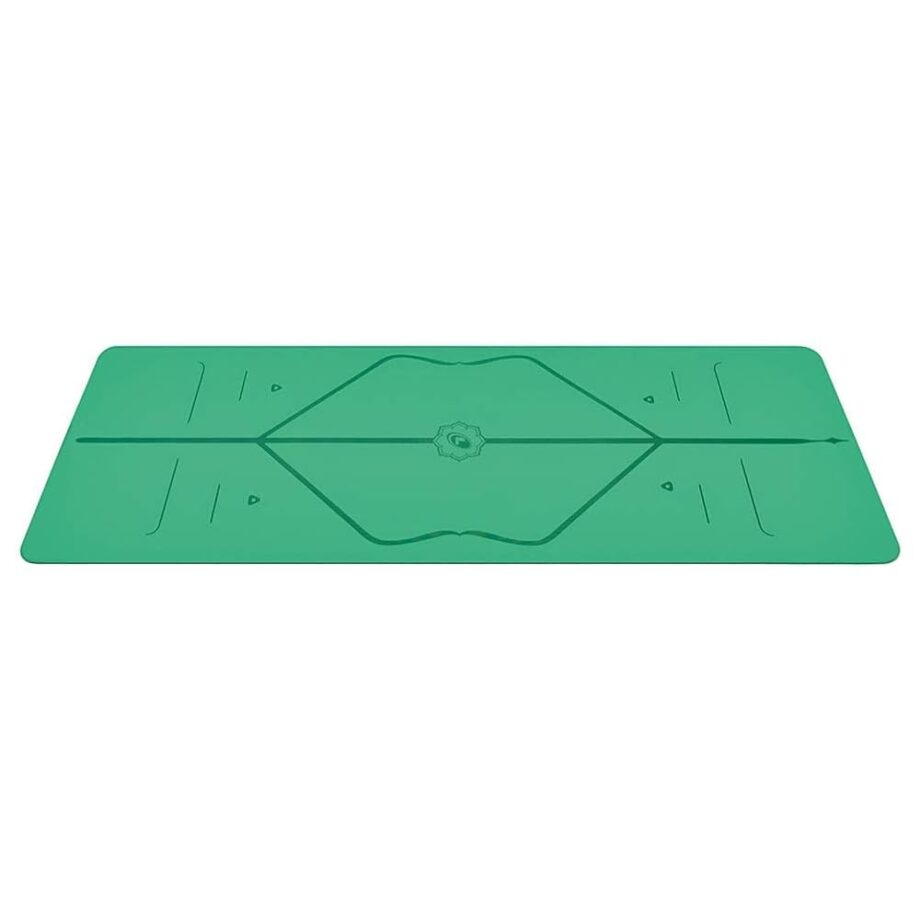 Liforme Original Yoga Mat – Free Yoga Bag Included - Patented Alignment System, Warrior-like Grip, Non-slip, Eco-friendly, sweat-resistant, 4.2mm thick mat for comfort - Green