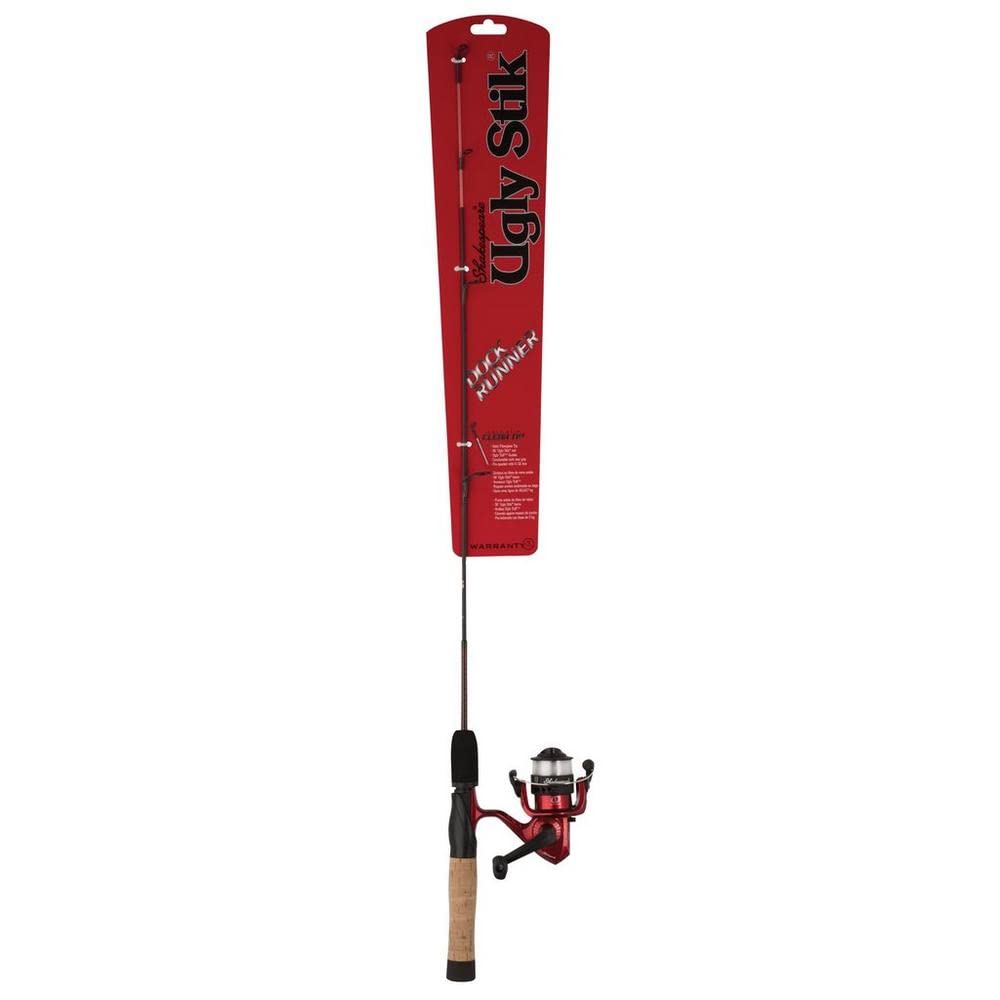 Ugly Stik Dock Runner Spinning Reel and Fishing Rod Combo & Berkley Trilene® XL®, Clear, 6lb | 2.7kg, 330yd | 301m Monofilament Fishing Line, Suitable for Freshwater Environments