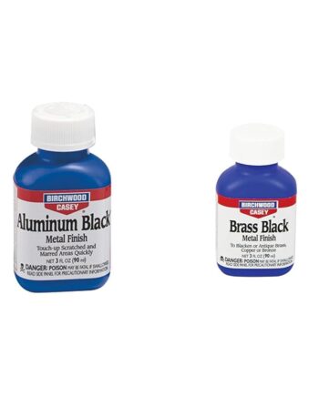 Birchwood Casey Aluminum Black Touch-Up 3 Oz & Brass Black Metal Finish, 3-Ounce