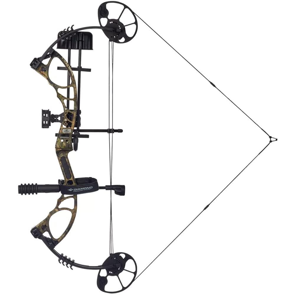 DIAMOND ARCHERY Edge XT Adjustable Accurate Stable Fully Accessorized Versatile Compound Hunting Bow, Breakup Country, Right Hand