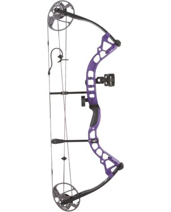 DIAMOND ARCHERY Prism Fully Equipped Adjustable Durable Compound Bow, 5-55 lbs, Purple, Left Hand