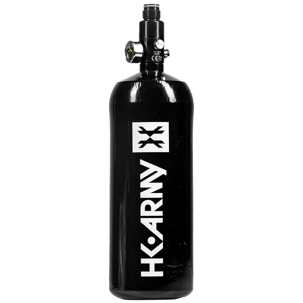 HK Army 62ci/3000psi Aluminum Compressed Air HPA Tank - Refillable High Pressure System for Paintball & Airsoft Gear - Black