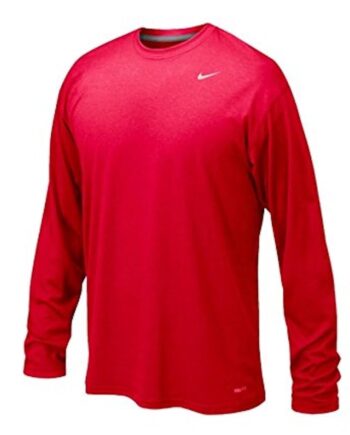 Nike Men's Legend Long Sleeve Shirt (Large, Gym Red)