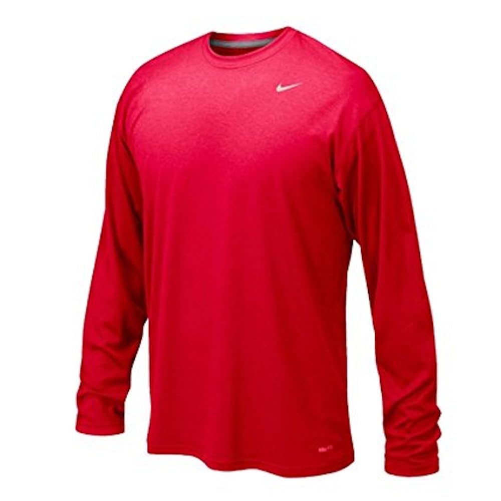 Nike Men's Legend Long Sleeve Shirt (Large, Gym Red)