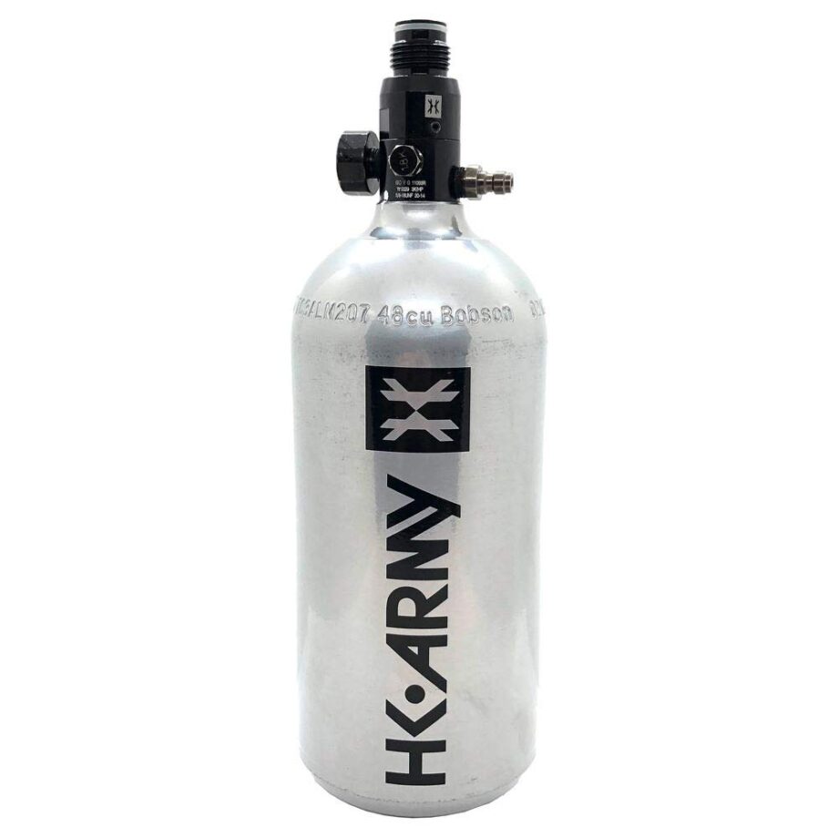 HK Army 48ci/3000psi Aluminum Compressed Air HPA Tank - Refillable High Pressure System for Paintball & Airsoft Gear - Gunmetal