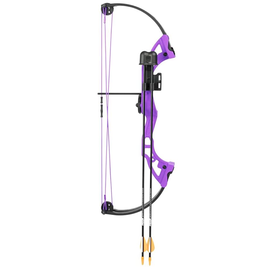 Bear Archery Brave Bow Set for Youth, Right Hand, Purple