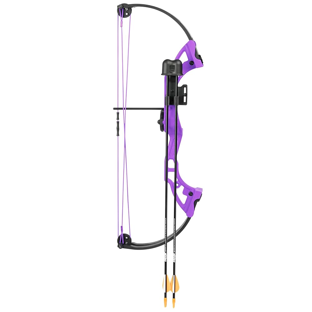 Bear Archery Brave Bow Set for Youth, Right Hand, Purple