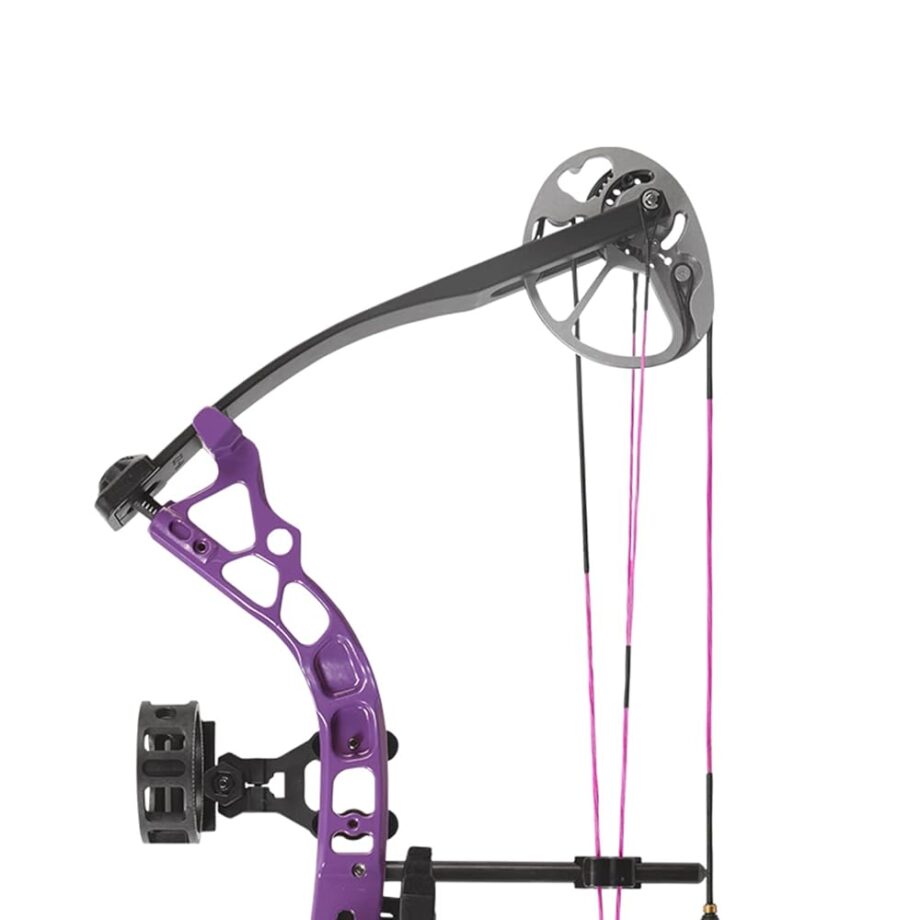 Diamond Archery Youth Atomic Bow - Fully Adjustable Equipped Durable Compound Bow | 6-29 LBS Draw Weight | 12"-24" Draw Length | 191 FPS, Right Hand, Purple