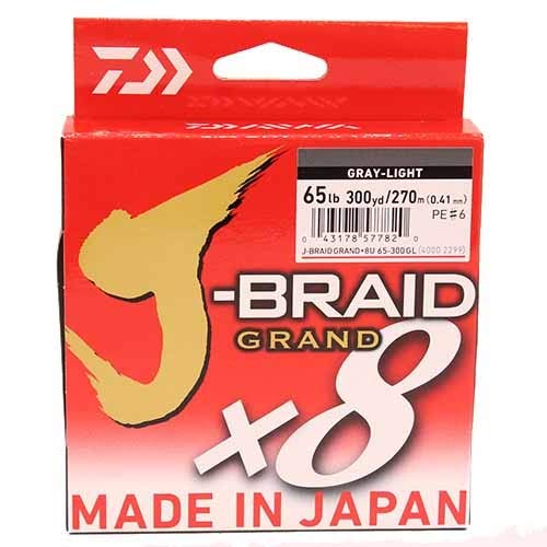 Daiwa J-BRAID GRAND 8X 300YDS FILLER SPOOL GRAY LIGHT