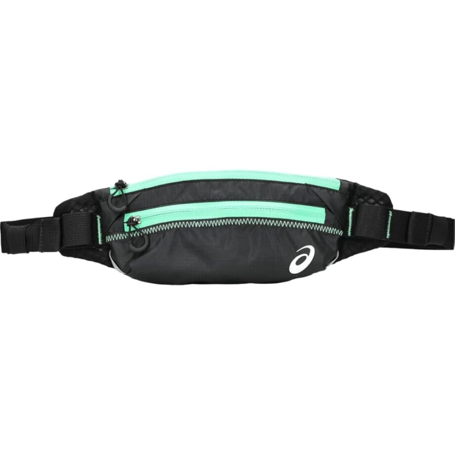 ASICS Unisex WAIST POUCH LIGHT RUNNING Bag, OS, PERFORMANCE BLACK/NEW LEAF
