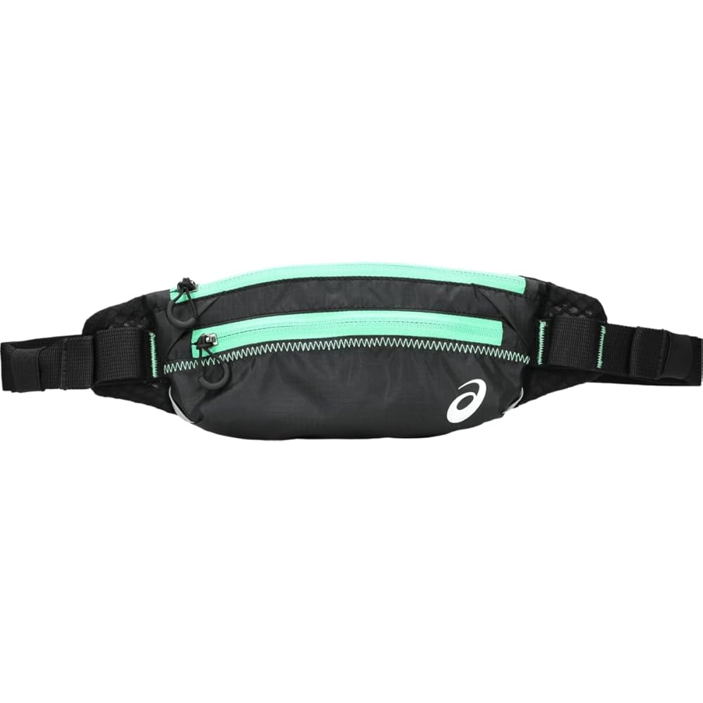 ASICS Unisex WAIST POUCH LIGHT RUNNING Bag, OS, PERFORMANCE BLACK/NEW LEAF