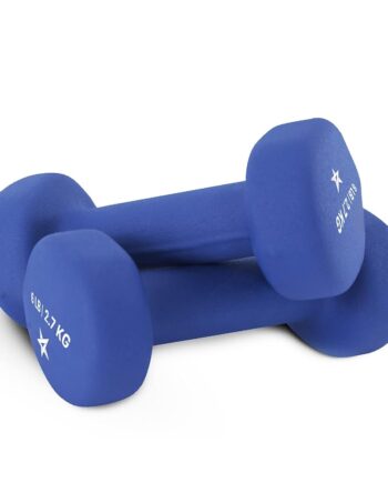 Yes4All 6 lbs Dumbbells Neoprene with Non Slip Grip – Great for Total Body Workout – Total Weight: 12 lbs (Set of 2)