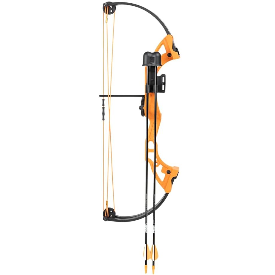 Bear Archery Brave Bow Set for Youth, Right Hand, Orange