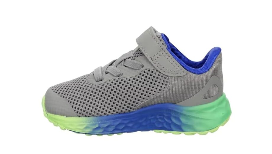 New Balance Kid's Fresh Foam Arishi V4 Hook & Loop Running Shoe, Grey, 6.5 XW Toddler