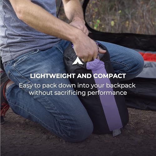 Teton Trailhead, 20 Degree Sleeping Bag; Lightweight, Warm Mummy Sleeping Bag, Camping, Backpacking, Hiking