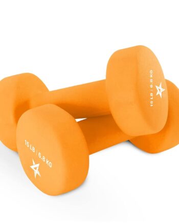 Yes4All Neoprene Coated Dumbbell Hand Weight Sets of 2 - Multiple Weight Options with 15 Colors, Anti-roll, Anti-Slip, Hexagon Shape
