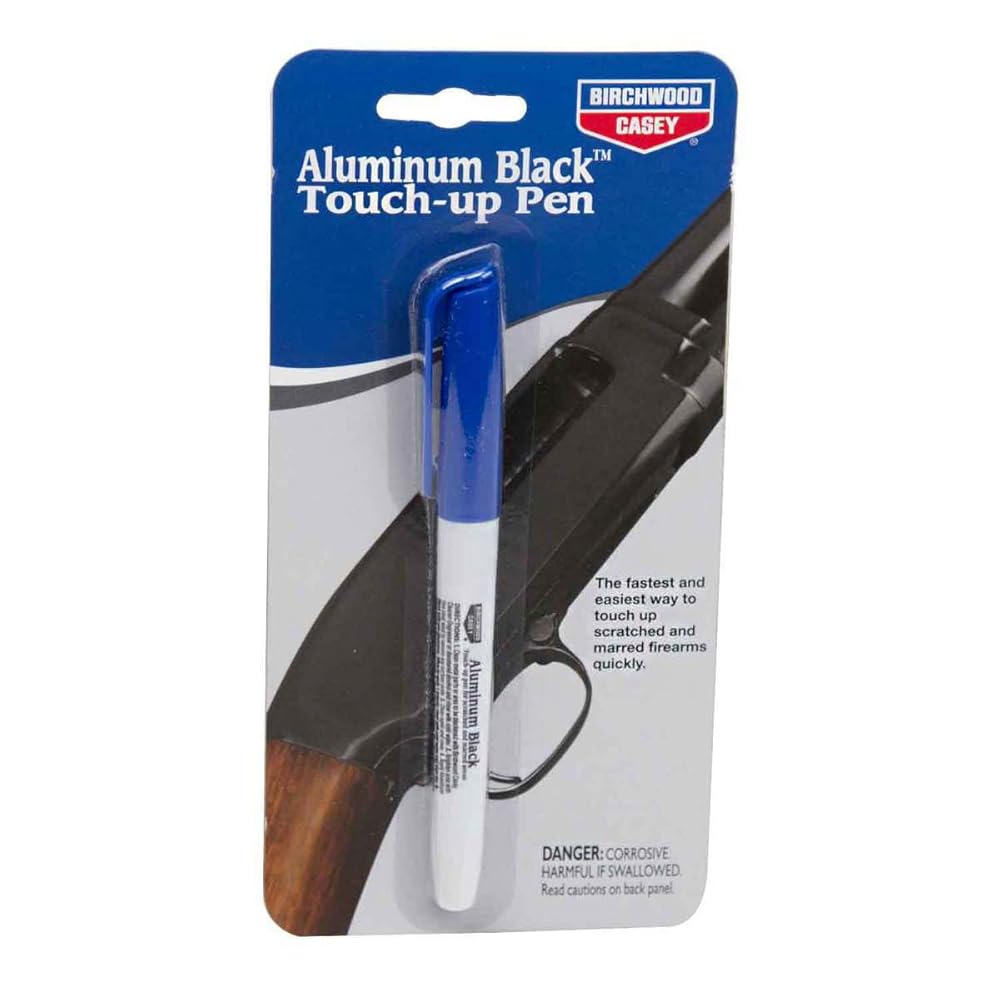 Birchwood Casey Aluminum Black Touch-Up 3 Oz & Fast-Drying Fast-Acting Aluminum Black Metal Finish Touch-Up Pen for Restoring Scratched and Marred Areas