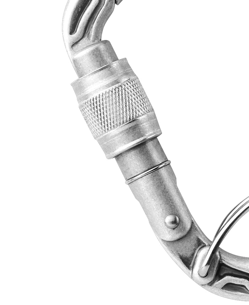 EDELRID HMS Bulletproof Locking Carabiner- Non-Anodized Screwgate FG Eco