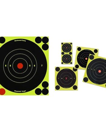 Birchwood Casey Shoot-N-C 6-Inch Round Target (60 Sheet Pack) & Shoot-N-C 3 Inch Round 240 Targets 600 Pasters