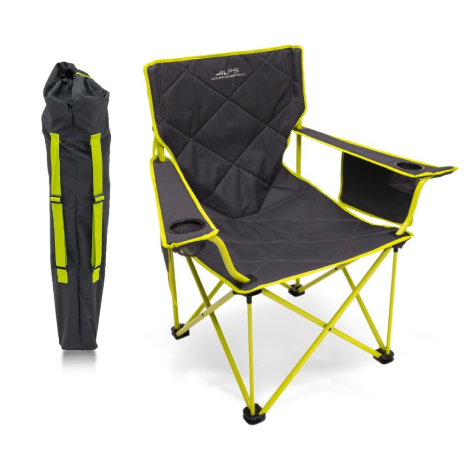 ALPS Mountaineering King Kong Camping Chair, One Size, Polyester, Charcoal/Citrus