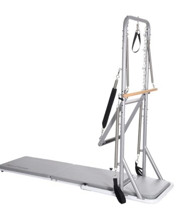 AeroPilates Precision Cadillac Studio Tower Strength and Toning System Equipment Station for Pilates and Workouts, Gray