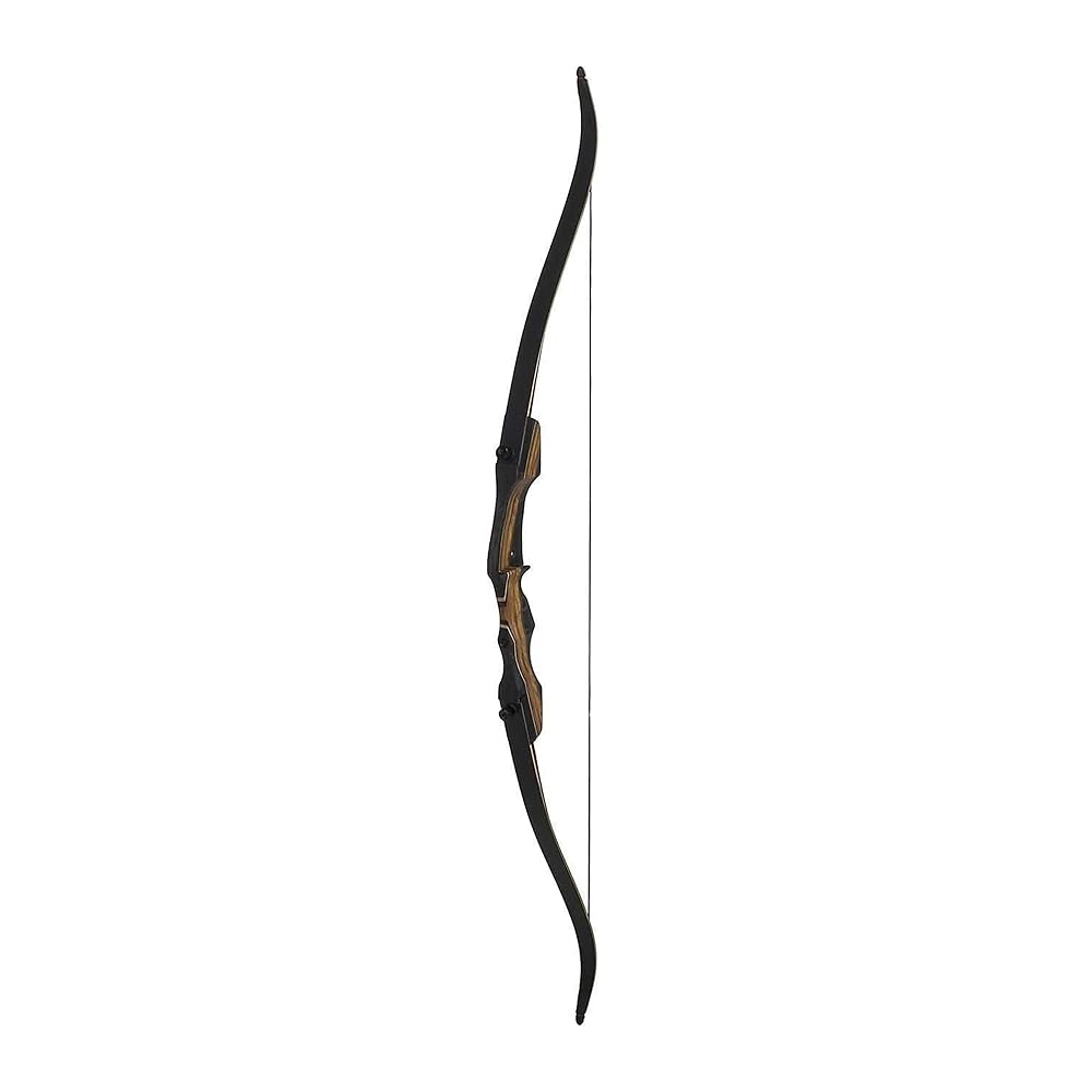PSE Archery Night Hawk Traditional Takedown Recreational Shooting Recurve Bow, Right, 62"- 50
