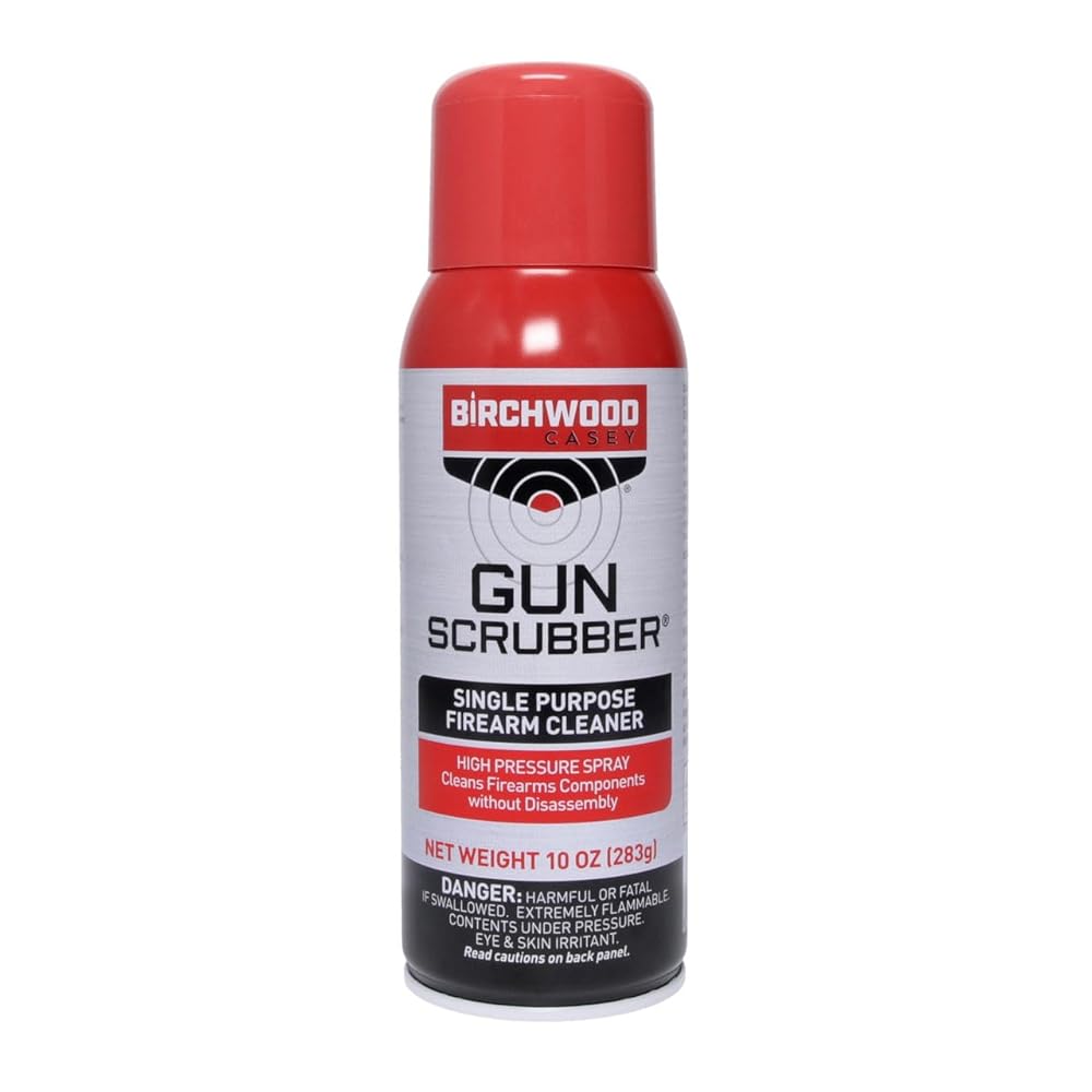 Birchwood Casey Gun Scrubber Synthetic Safe Cleaner 10 Oz Aerosol Gun Parts Cleaner Bundle with Otis Microfiber Gun Cloth 3 Pack