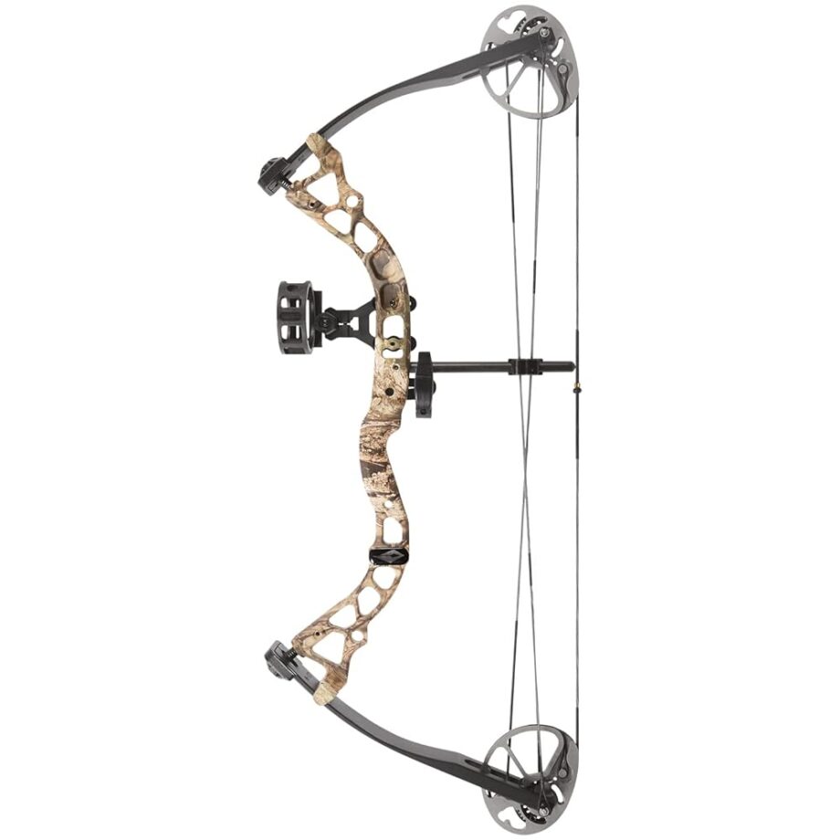 Diamond Archery Youth Atomic Bow - Fully Adjustable Equipped Durable Compound Bow | 6-29 LBS Draw Weight | 12"-24" Draw Length | 191 FPS, Left Hand, Mossy Oak Breakup Country