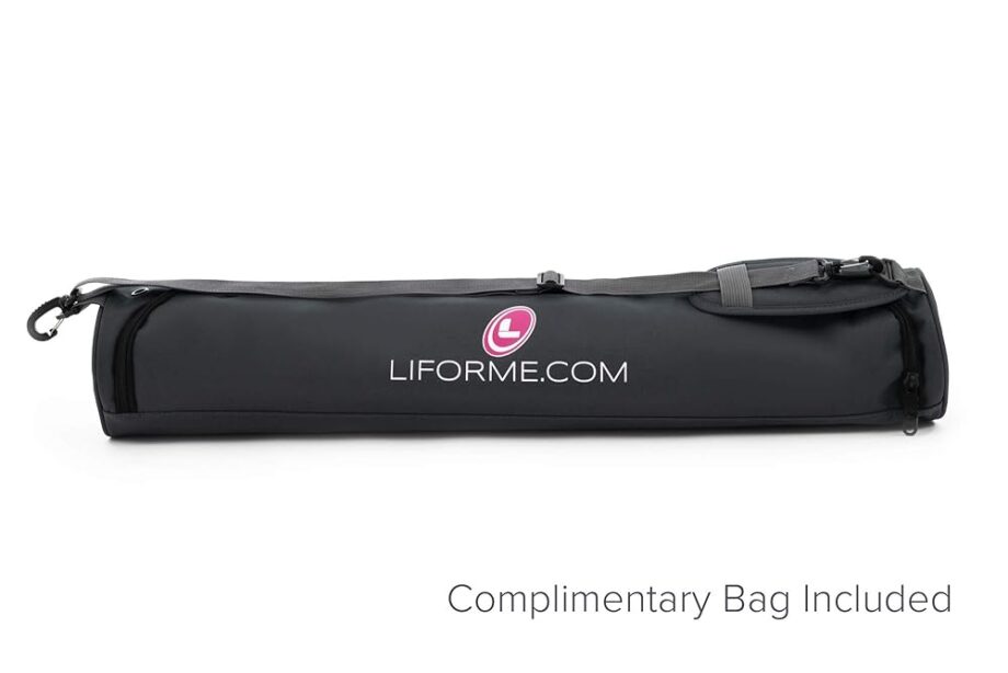 Liforme Original Yoga Mat – Free Yoga Bag Included - Patented Alignment System, Warrior-like Grip, Non-slip, Eco-friendly, sweat-resistant, long, wide, 4.2mm thick mat for comfort