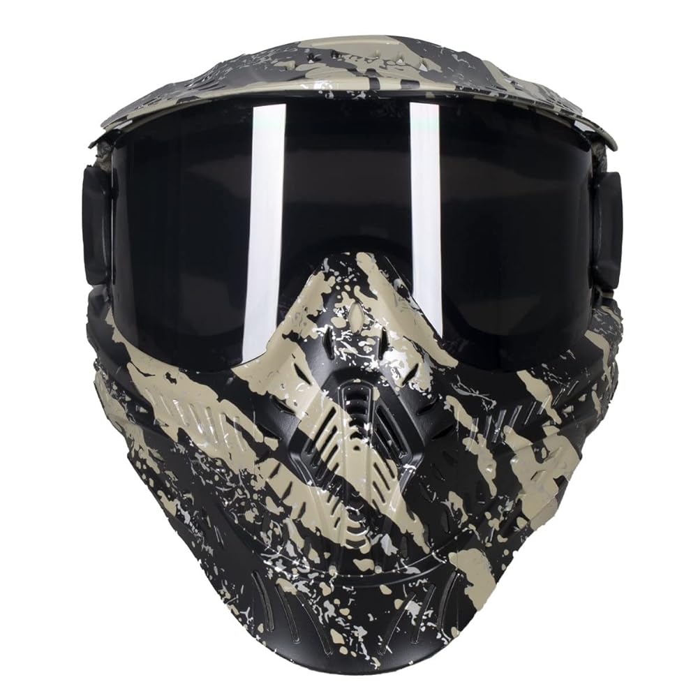 HK Army HSTL Goggle Paintball Airsoft Mask with Anti Fog Thermal Lens (Fracture Black/Tan/Smoke Lens)