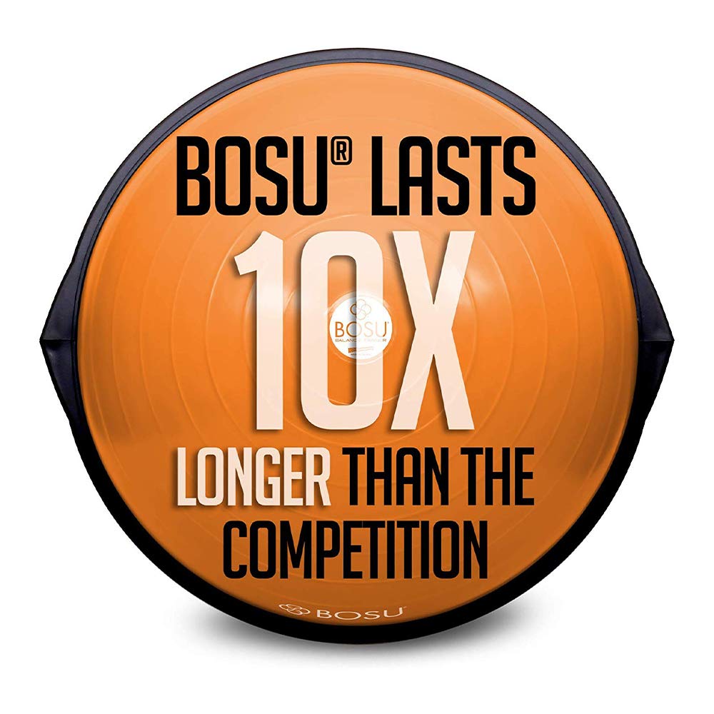 BOSU Balance Trainer, 65cm - Original Orange/Black (Gymnastics, 300lbs Capacity, Adult Age Range, Rubber Material)