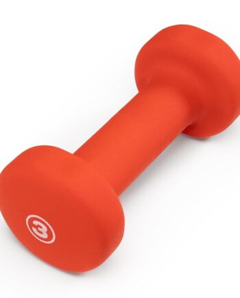 Marcy Neoprene Dumbbell, Single Piece, 3-lb, Strawberry