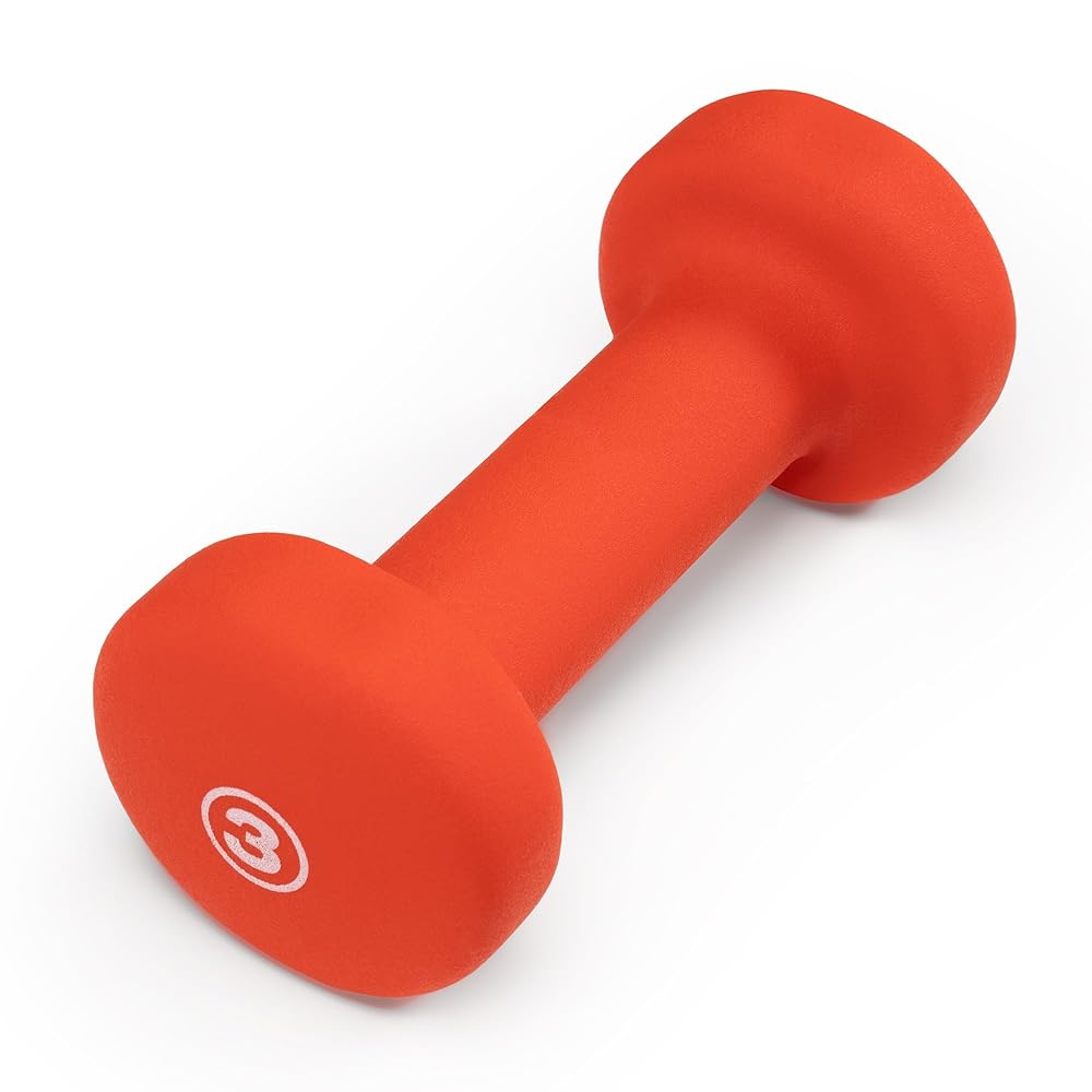 Marcy Neoprene Dumbbell, Single Piece, 3-lb, Strawberry