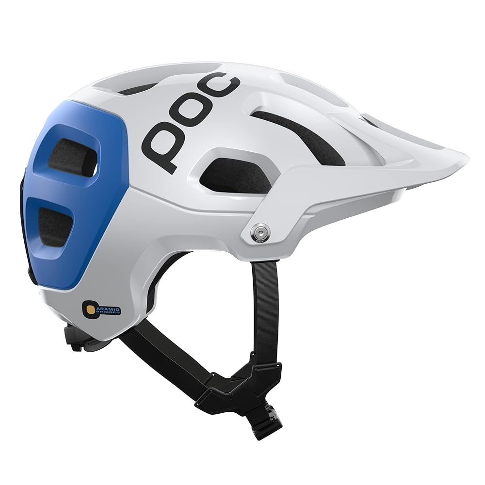 POC Tectal Race MIPS Cycling Helmet Hydrogen White/Opal Blue Metallic/Matt SML