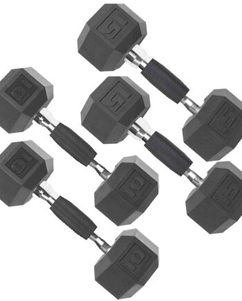 CAP Barbell 50 lbs Coated Dumbbell Set with Comfort handle, 10LBx2, 15lbx2
