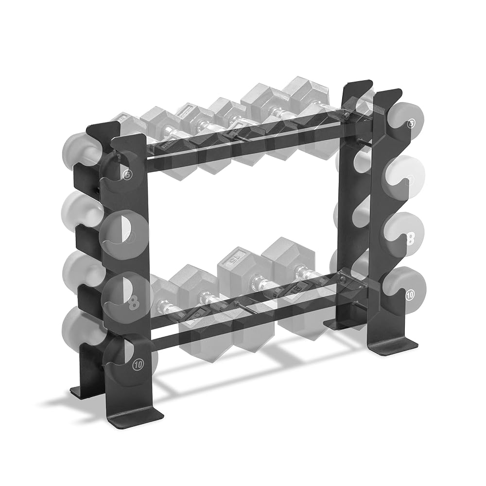 Marcy Compact Dumbbell Rack Free Weight Stand for Home Gym DBR-56 , Black, 20.50 x 8.50 x 27.00 inches