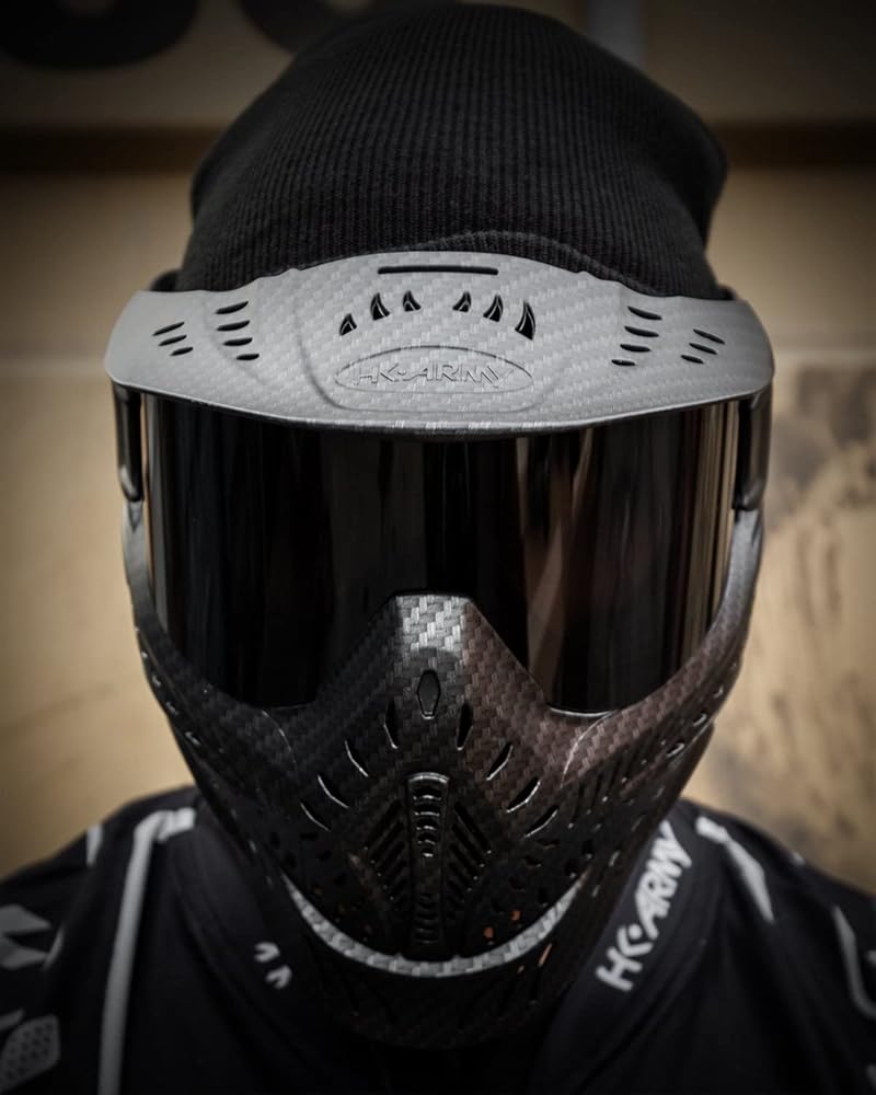 HK Army HSTL Goggle Paintball Airsoft Mask with Anti Fog Thermal Lens (Carbon Fiber/Smoke Lens)