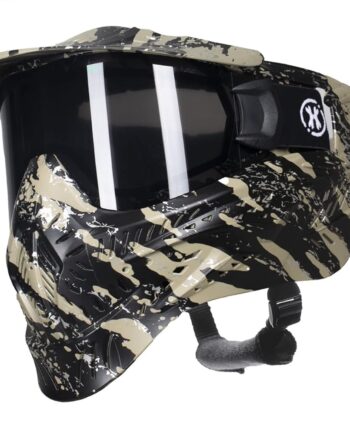 HK Army HSTL Goggle Paintball Airsoft Mask with Anti Fog Thermal Lens (Fracture Black/Tan/Smoke Lens)
