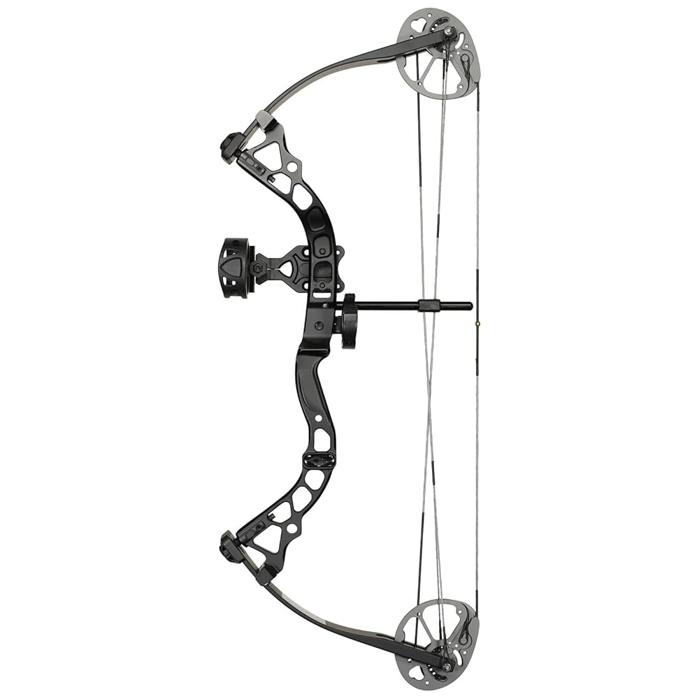 Diamond Archery Youth Atomic Bow - Fully Adjustable Equipped Durable Compound Bow | 6-29 LBS Draw Weight | 12"-24" Draw Length | 191 FPS, Right Hand, Black